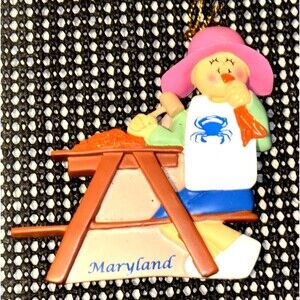 Maryland State Themed Christmas Ornament